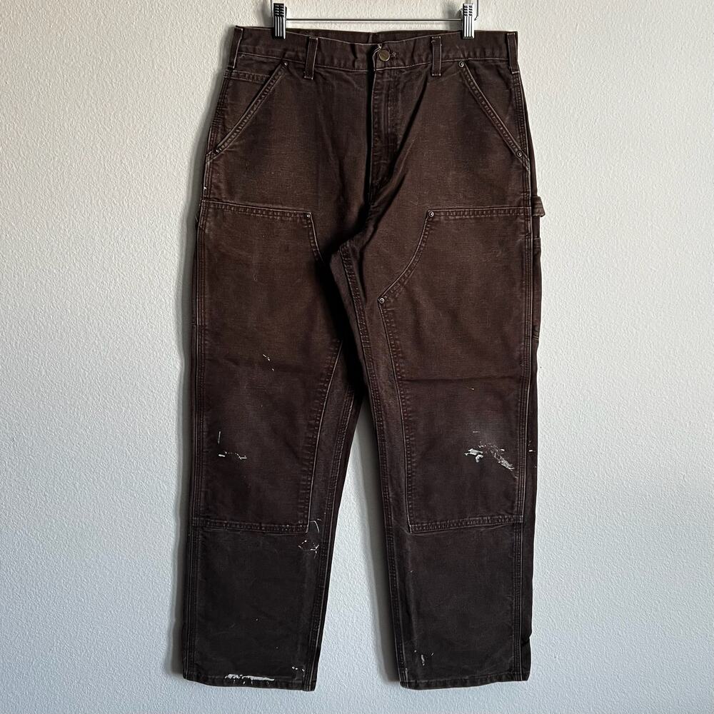 Carhartt B136 DKB brown double knee work wear carpenter pants
